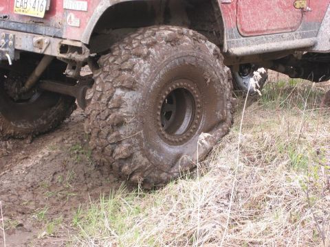 1985 Ford Bronco - Gave flexing a rear side wall.