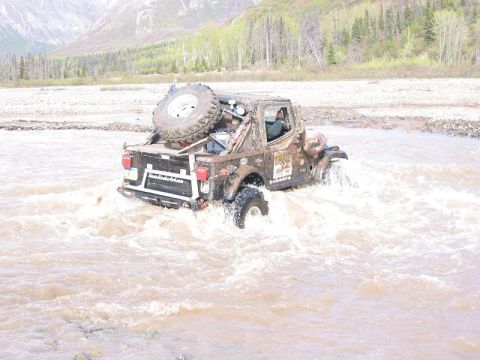 1985 Ford Bronco - Greg attempting another water crossing. This was after his first 2 attempts ended it failer. He would get about 3/4 the way across then the…