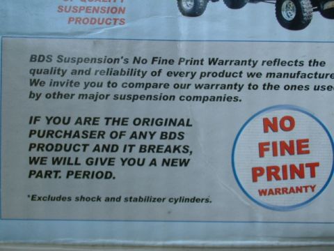 1991 Ford Bronco - BDS's warranty policy....how can ya beat that???