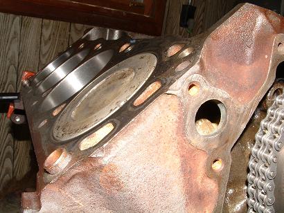 1985 Ford LTD Crown Victoria - This is a close-up view of an engine block, highlighting the cylinders and pistons within.