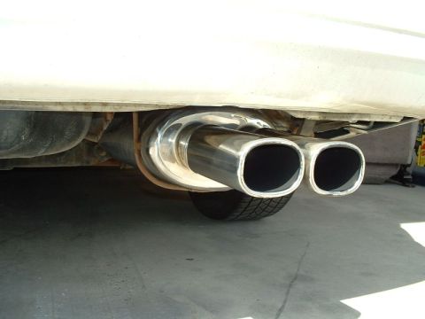 1992 Ford Probe - Arospeed muffler - dual 3.5" rounded rectangular tips