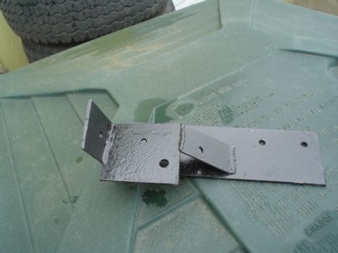 1981 Ford Bronco - The bracket I made to tie it all together. All stuff I had on hand.