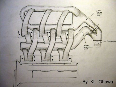 1994 Ford Probe - This diagram illustrates the intake manifold and throttle body of an engine.