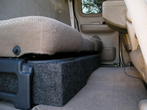 1999 Ford F-150 - plan to move it back just a tad so it dosent stick out quite as much. altho it dosent interfere the passagers feet at all now