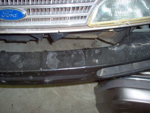 1994 Ford Crown Victoria - Before pulling the cover off, I positioned the lights & marked their locations with a scratch-awl.