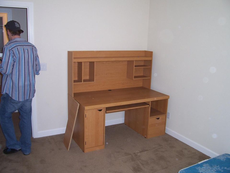 my newly aquired desk, picture taken from window area