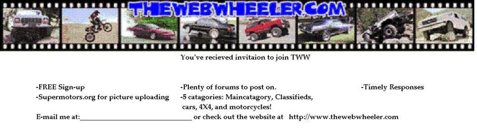 Collage of vehicles and text with website name THEWEBWHEELER.COM
