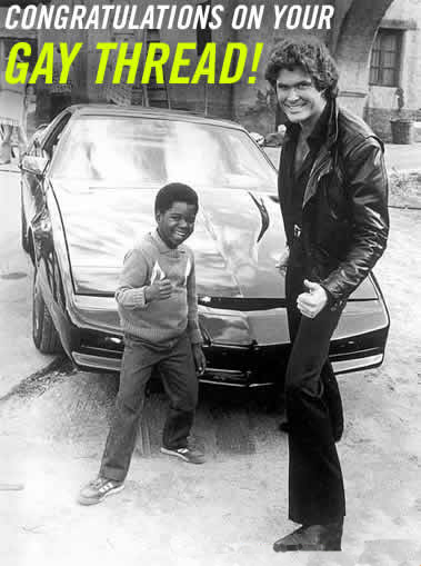 1986 Ford Bronco - David Hasselhoff and a young boy pose with a car, with congratulatory text above.
