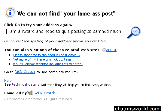 Web page with a search bar and text about how to search