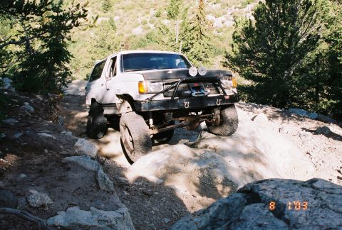 1996 Ford Bronco - Keith going over Jaws 1.