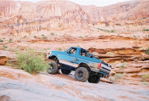 1996 Ford Bronco - Scott on Moab Rim. Fall 04.