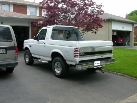 1996 Ford Bronco - The tailgate received most of the work, being fortified with heavy steel brackets welded inside top corners, new latch strikes, new glass a…