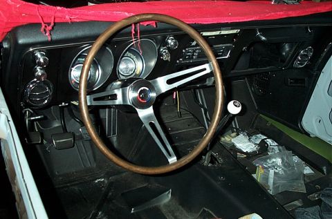 1968 Chevrolet Camaro - Interior view of a 1968 Chevrolet Camaro, showing the dashboard, steering wheel, and center console area.