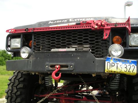 1996 Ford Bronco - Modified 1996 Ford Bronco front end with off-road accessories and Alaskan license plate.