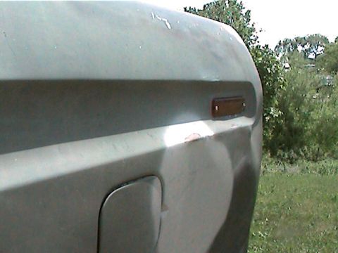 1977 Ford F-150 - Close-up of the rear fender and fuel door on a 1977 Ford F-150.