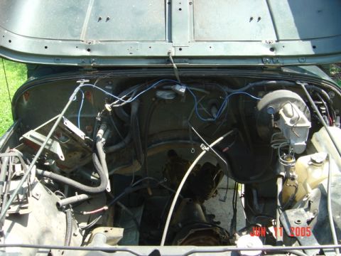 1986 Ford Bronco - stripped engine compartment