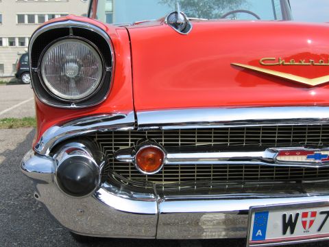 1992 Ford Crown Victoria - The distinctive grille and badging clearly identify this as a 1957 Chevrolet Bel Air.