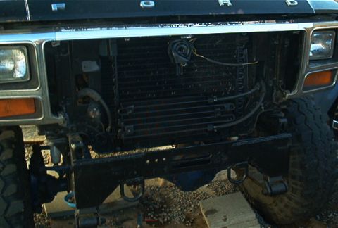 1986 Ford Bronco - My AC condensor is now the tranny cooler and the tranny cooler is cooling the PS pump.