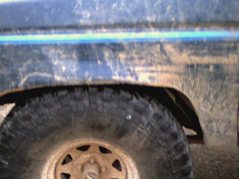 1987 Ford Bronco II - front wheel stuffed