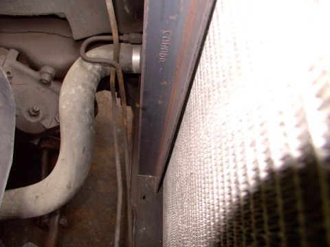1986 Ford Bronco - You can see, on an 80-86, how easy this is going to be. Note the way the angle iron sits on the lower rad support frame so nice and squarel…