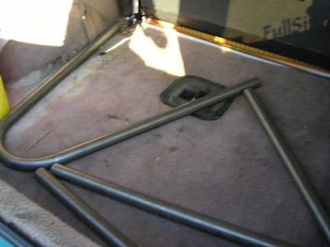 1996 Ford Bronco - Custom bumper parts are visible inside the cargo area of a vehicle.