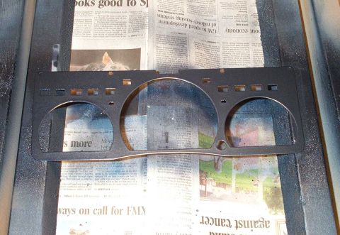 1998 Ford Crown Victoria - The finished panel, after many coats of Medium Wedgewood Blue, and two coats of clear top coat.