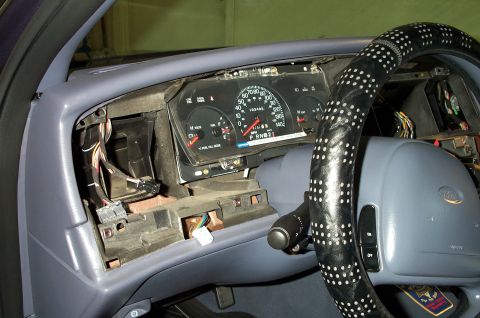 1998 Ford Crown Victoria - Place the gearshift lever into first gear and place the steering column in the fully "tilted" position. Then, the instrument panel cluster…