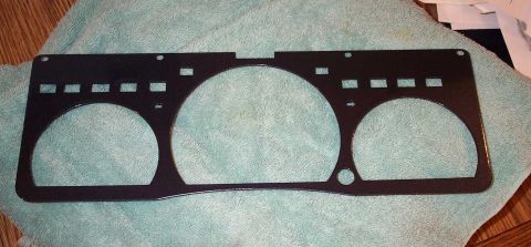 1998 Ford Crown Victoria - Custom gauge cluster trim panel for a vehicle, likely aftermarket.