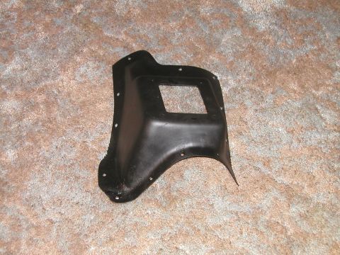1966 Ford Fairlane - This black plastic automotive part features a square cutout and mounting holes around its perimeter.