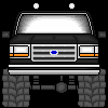 1995 Ford Bronco - This 1995 Ford Bronco is shown from the front, oversized tires.