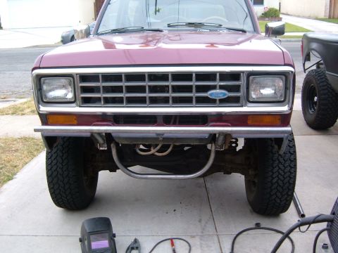 1985 Ford Bronco II - Front view of a 1985 Ford Bronco II with a custom front bumper installed.