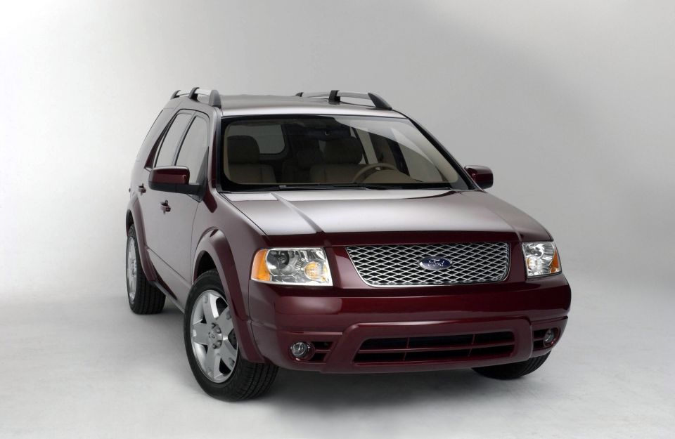 Maroon Ford Freestyle SUV front view