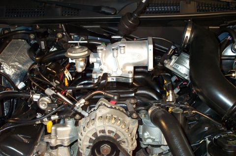 1998 Ford Crown Victoria - The new ported plenum, installed.