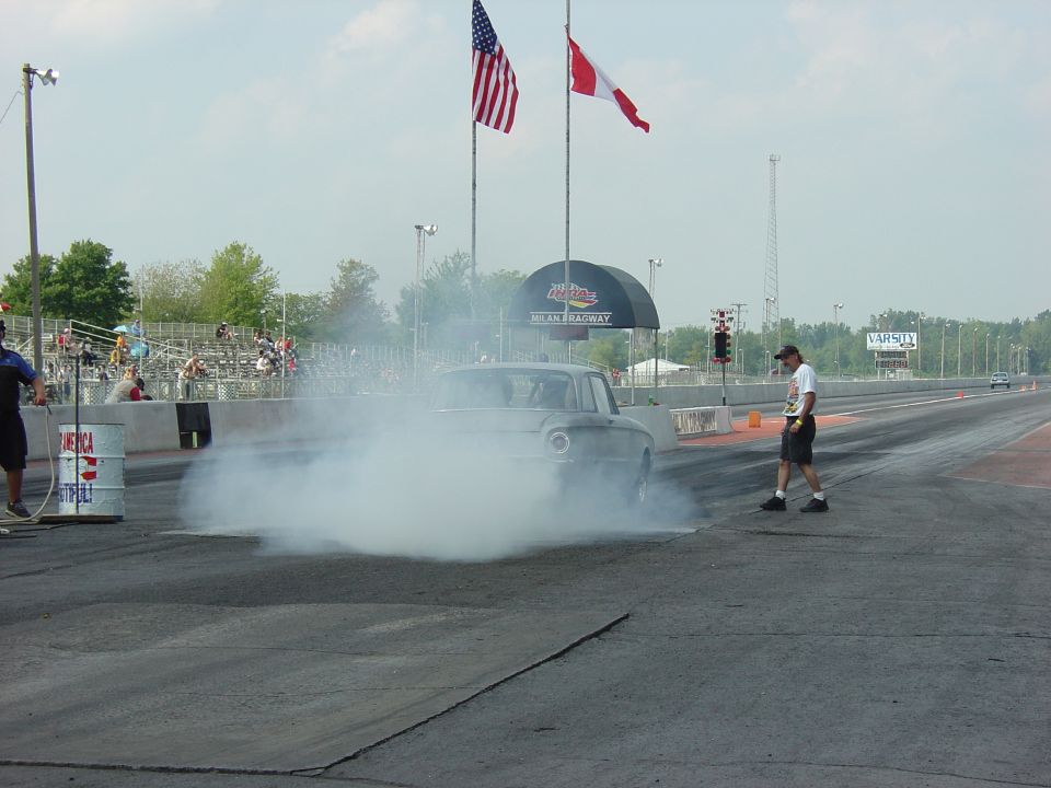 One of the burn outs of the day.