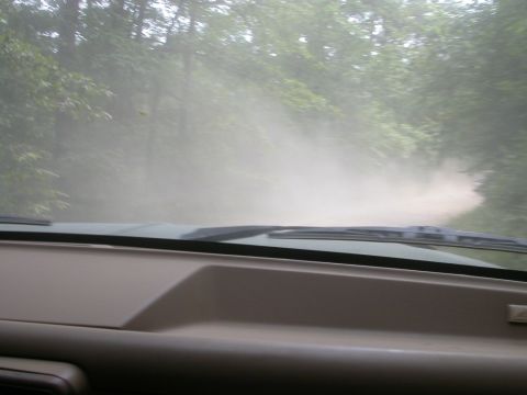 1990 Ford Bronco - The dust was pretty unbearable. We all wished it would sprinkle rain for a few minutes to knock some of it down.