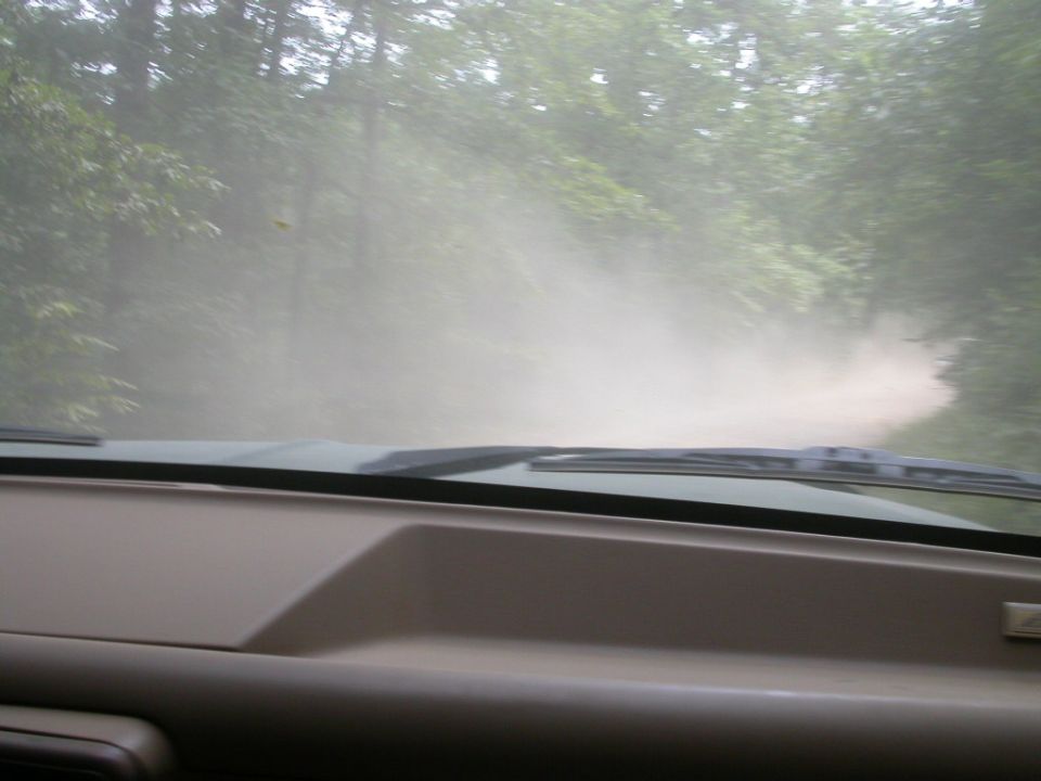 The dust was pretty unbearable.  We all wished it would sprinkle rain for a few minutes to knock some of it down.