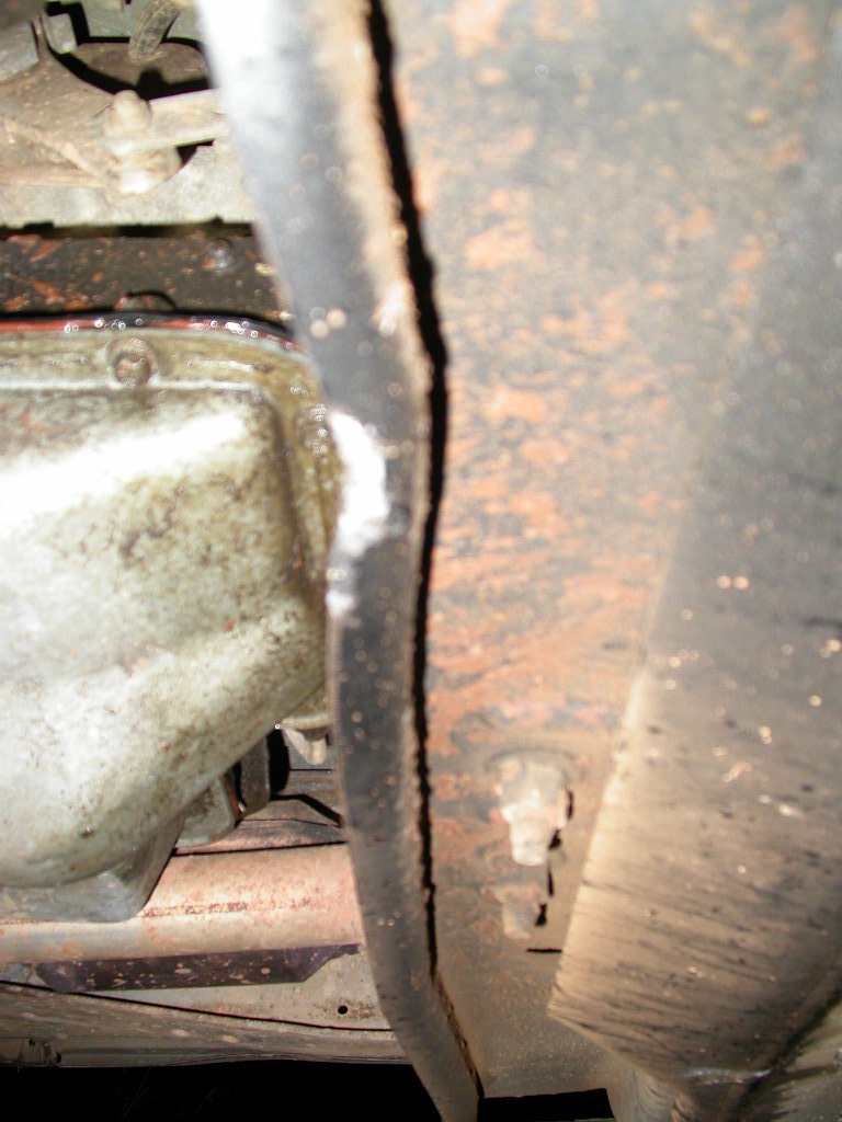 Transmission crossbar took  some hits