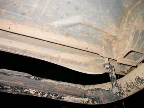 Stuff I've busted wheelin - This one was nice. Got a sapling stuck between the nerf bar and the rocker panel, which somehow bent out the rocker pan…