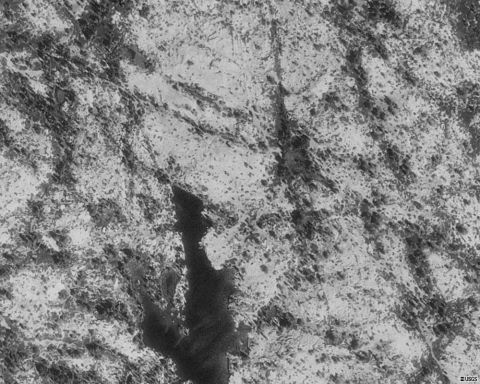 1967 Ford Bronco - Aerial view of terrain, possibly a natural landscape or geological formation.