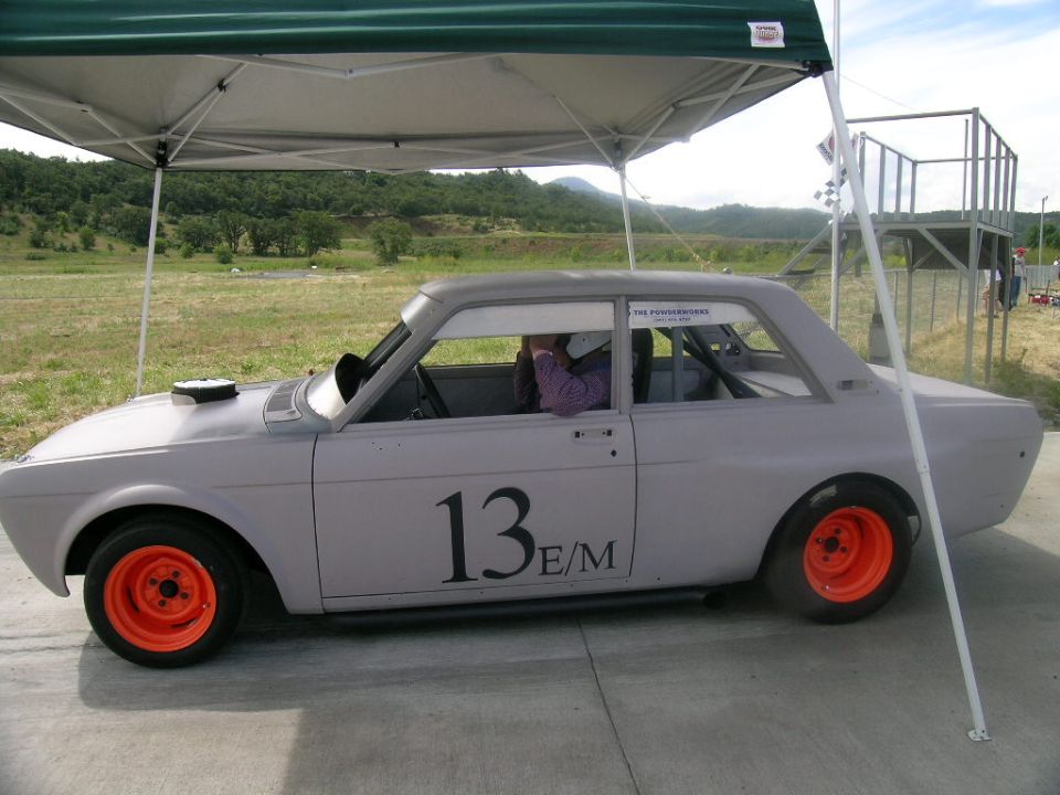 one bad ass 510. It had some type of V6 in it sounded like a V8 though. Fastest 510 of the 5 that showed up for the auto-x.