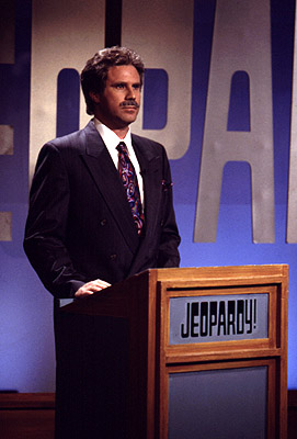 2002 Ford Taurus - Will Ferrell portrays Alex Trebek on the set of Jeopardy!, standing at a podium with the show's logo visible.