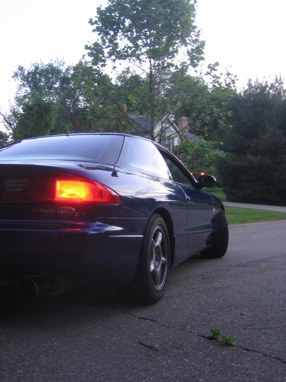 Dark blue 1995 Ford Probe rear view