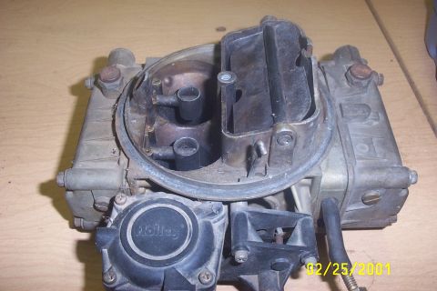 1979 Ford F-150 - A Holley carburetor is shown, with a visible date stamp of 02/25/2001.