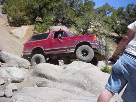 1991 Ford Bronco - This 1991 Ford Bronco is navigating a challenging rocky off-road course.
