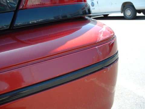 1999 Ford Crown Victoria - Rear bumper damage on a 1999 Ford Crown Victoria.