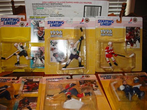 1991 Ford Bronco - Collection of Starting Lineup sports collectible toys from the 1996 Edition, hockey players.