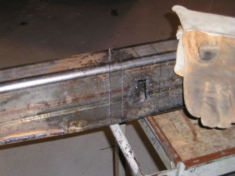 1996 Ford Bronco - Cutting metal tubing for a custom bumper project.