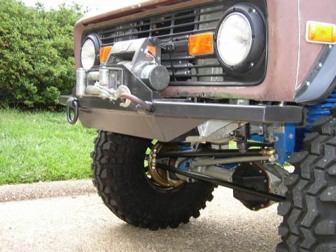 1995 Ford Bronco - Custom front bumper with a winch installed on a 1978 Ford Bronco.