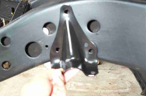 1965 Ford Galaxie - This shows the original position of the sway bar frame mount.