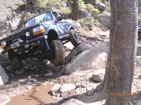 1994 Ford Bronco - series of Cass running through V rock. She is pretty fearless for her third trip ever.